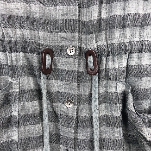 Nicholas K Designer Striped Linen Jacket Button S - Picture 5 of 7